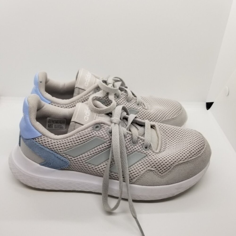 Adidas gray and blue cloudfoam archivo running sneakers size 6.5
